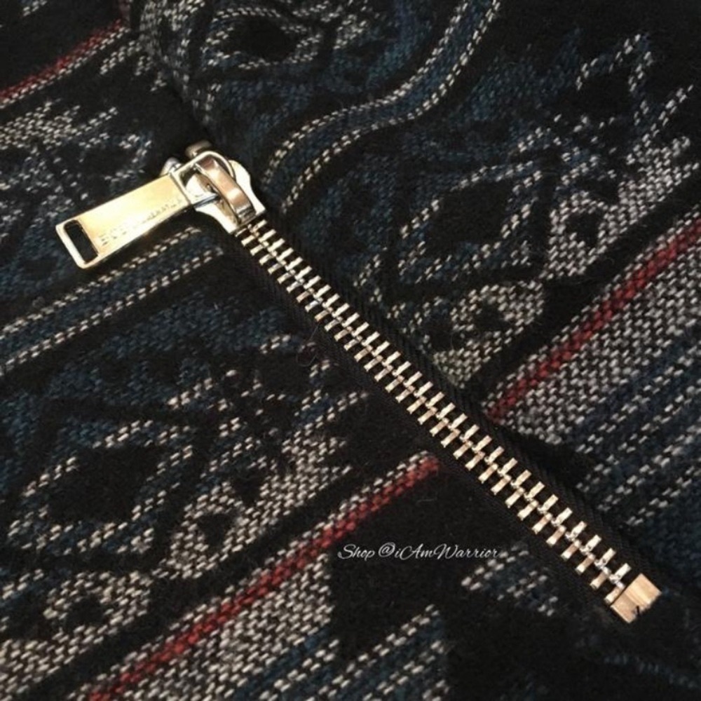 Bcbgeneration Black Wool Aztec Print Moto Jacket … - image 4